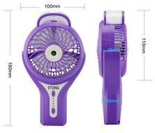 ETONG Portable Handheld USB Misting Fan Personal Cooling Mist Humidifier Rechargeable Mini Water Spray Cooling... N5