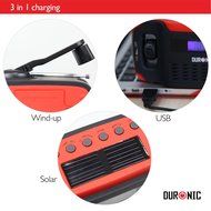 Duronic Apex Digital Display Hand Crank Self-powered Solar Powered AM/FM Radio with Alarm Clock Torch &amp; Phone... N2