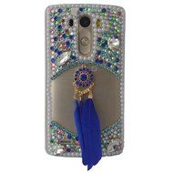 LG K7 Case,LG Tribute 5 Case,Yaheeda 3D Pearls Sparkle Plume Feather Chain Fashion Bling PC Hard Case for LG K7... N2