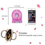 FengLan USB Portable Fan 3 Speeds Rechargeable Mini USB Fan Portable Output Electric Desk Cooling Fan for Travel...