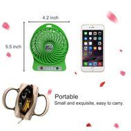 FengLan USB Portable Fan 3 Speeds Rechargeable Mini USB Fan Portable Output Electric Desk Cooling Fan for Travel... N3