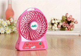 LYWOO Portable Battery Operated Rechargeable USB Fan with 4400mA/h Super Battery Capacity, Up to 12 Hours Continuous...