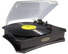 Pyle Home PVNTT5UB Retro Style Vinyl Turntable with USB-To-PC Recording (Black) (Discontinued by Manufacturer) N2