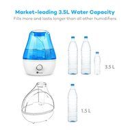 Cool Mist Humidifier, TaoTronics Ultrasonic Air Humidifers with Mechanical Switch, 3.5L Large Capacity, Low Water...