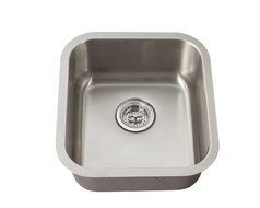 Schon SCSBMB18 Undermount 18-Gauge Single Bowl 16 3/16-Inch by 18-Inch Bar Sink, Stainless Steel by Schon