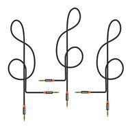 Omaker 3 Pack Optimum Combination 3.5mm Male to Male Stereo Audio Cable Cord N3