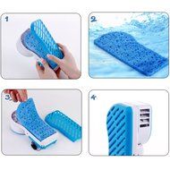 WoneNice Portable Small Fan &amp; Mini-air Conditioner, Runs On Batteries Or USB-Blue