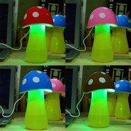 Fucool&reg; Mushroom Mini Portable USB Air Humidifier Purifier Water Bottle with Led Light for Office Home Car Travel...