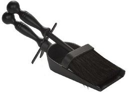 Black Steel Ash Brush and Cast Iron Shovel - 11.5 inch