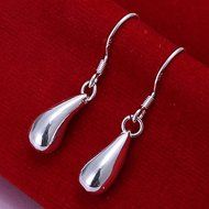 New Women 925 Sterling Silver Plated Water-drop Dangle Earring Studs Jewelry