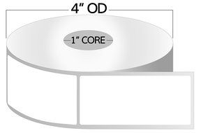 1 Inch Core - 1 x 2 Zebra Compatible Direct Thermal Labels 4 Rolls for Zebra Desktop Printer GC420d GC420t GK420d... N3
