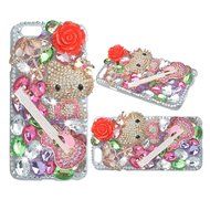 Iphone 7 Plus 5.5inch Bling Rose Gems Smartphone Cover,Yaheeda Rose Fur Ball Design 3D Handmade Rhinetstone Phone...