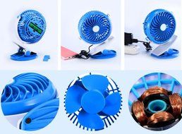 LOHOME&reg; 360 Degree Rotation Fan, Portable Mute Desktop Fan for PC Laptop Notebook Electronic Rechargeable Cooling... N2