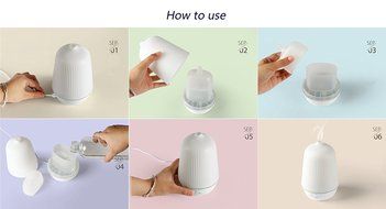 Glovion 100ml Aroma Diffuser Ultrasonic Humidifier Aromatherapy Essential oil Diffuser Mist Humidifier for Home...