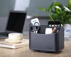 EasyAcc Remote Controller Holder Storage Container Rack Coffee Table 5 Compartments for TV Remote Phone iPad CD... N5