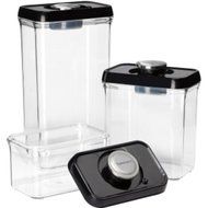 CONAIR CFS-TC-S6BS / 6PC SET BLACK/STAINLESS STEEL FRESH EDGE FOOD STORAGE