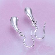 New Women 925 Sterling Silver Plated Water-drop Dangle Earring Studs Jewelry N2
