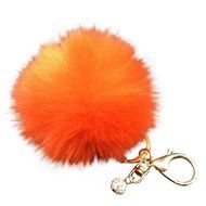 AutumnFall&reg; Fluffy Faux Rabbit Fur Ball Charm Car Keychain Handbag Key Ring (# 12) N6