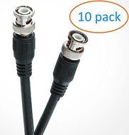6ft RG6 Coaxial Cable with BNC Male Connector - 10 pack