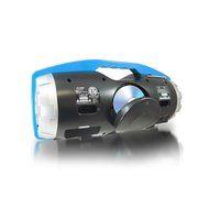 AXESS PBBT2709BL Portable Bluetooth FM Radio/CD/MP3/USB/SD Heavy Bass Boombox (Blue) N3