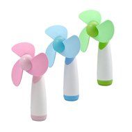 NAMEO Mini Handheld Fan with 3 Soft Foam Blades, Portable Battery Operated Travel Cooling Fan with Power On/Off... N3