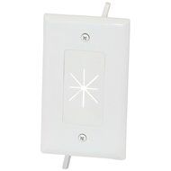 Datacomm 45-0014-WH Gang Cable Plate with Flexible Opening (White) (Discontinued by Manufacturer) N3
