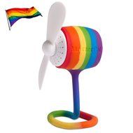MasterPal Rainbow Telego Fan: A 5" Water Resistant Portable Small Fan Rechargeable Battery Operated, Featuring...