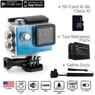 USATREKKER&reg; W9 Wifi 12mp 170 Degree 1080p 2 inc LCD Digital Waterproof Car Bike Helmet Sports Action Camera Set... N5