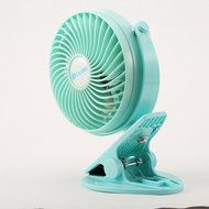 Honeyall Ajustable Clip On USB Fan Quiteness,Rechargeable Battery/USB Powered on(Black) N2