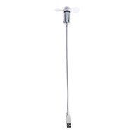 Vitoki Mini Flexible Gooseneck LED Clock USB Fan For PC Notebook Real Time Display Function