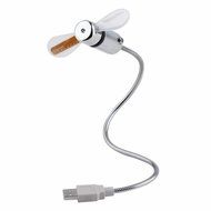 Vitoki Mini Flexible Gooseneck LED Clock USB Fan For PC Notebook Real Time Display Function N2