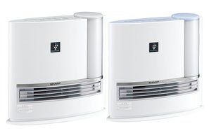 HX-C120-W white ceramic fan heater with humidifier SHARP Plasmacluster (Japan Import)