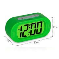 Plumeet Digital Large LCD Easy Setting Travel Alarm Clock with Snooze Good Backlight of 3 AAA Batteries Powered... N5