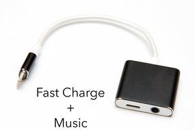 iPhone 7 Lightning to 3.5mm Power Audio Charge Headphone Jack Adapter Cable - Lightning Charging Port and Music... N5