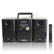 AXESS MS3912 Mini Entertainment System with AM/FM, USB, CD, MP3 Player &amp; Cassette Recorder With Headphone and... N2