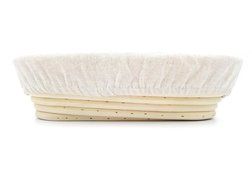 Agile-Shop Oval Long Banneton Brotform Bread Dough Proofing Rising Rattan Handmade Basket &amp; Liner (10) N6