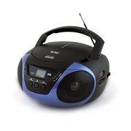 Tyler Portable Sport Stereo CD Player TAU101-BL with AM/FM Radio and Aux &amp; Headphone Jack Line-In (Blue) N14
