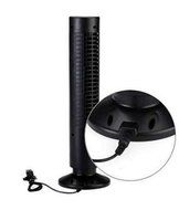Alytimes Mini USB Tower Fan No Leaf Bladeless Air Conditioner Cool Cooling Home Desk Fan (Black)