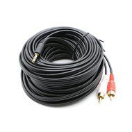Pasow 3.5mm Stereo Male to 2RCA Male (Right and Left) RCA Audio Cable (30 Feet) N5
