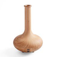 Qedertek Wood Grain 160ml Vase Version Ultrasonic Essential Aromatherapy Oil Diffuser Humidifier with Adjustable... N6