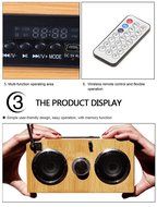 Koolertron Eco-friendly Hand-made Light Weight Mini Portable Bamboo Wood Boombox Card Speaker with Radio Function... N5