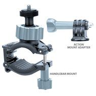 Action Camera Ski Pole Mount with 2 MicroFiber Cloths by USA Gear - Works With GoPro Hero4 , Ion Air Pro 3 , Drift... N6