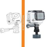 Action Camera Ski Pole Mount with 2 MicroFiber Cloths by USA Gear - Works With GoPro Hero4 , Ion Air Pro 3 , Drift... N7