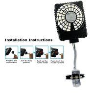 Momoday&reg; Mini Handheld Square Electrical Portable Rechargeable Fan 3 Speeds Desktop Clip-on Fan Summer Cooler... N5