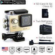USATREKKER&reg; W9 Wifi 12mp 170 Degree 1080p 2 inc LCD Digital Waterproof Car Bike Helmet Sports Action Camera Set... N6