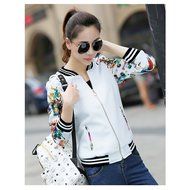 KAKA(TM) Girl Women Spring Autumn Coat Long Sleeve Casual Blouses Phoenix Pattern Black XL N2