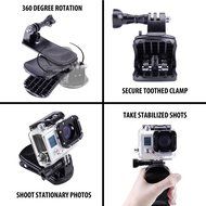 USA Gear Action Camera Clip Mount with Injection Molded Durable Plastic , 360 Degree Rotating Head &amp; J-Hook &amp;... N8