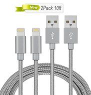 iPhone Charging Wire, MarchPower 2 Pack 10ft Extra Long Nylon Braided USB Cord Charging Cable For iPhone SE 6s... N7