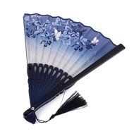 Chinese Folding Pocket Hand Fan (Flower Flying Butterfly)