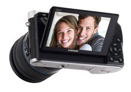 Samsung NX300M 20.3MP CMOS Smart WiFi &amp; NFC Mirrorless Digital Camera with 18-55mm Lens and 3.3" AMOLED Touch... N21